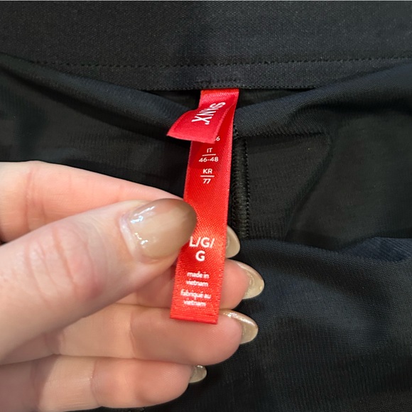 SPANX Black Faux Leather A-Line Skirt - Picture 3 of 3